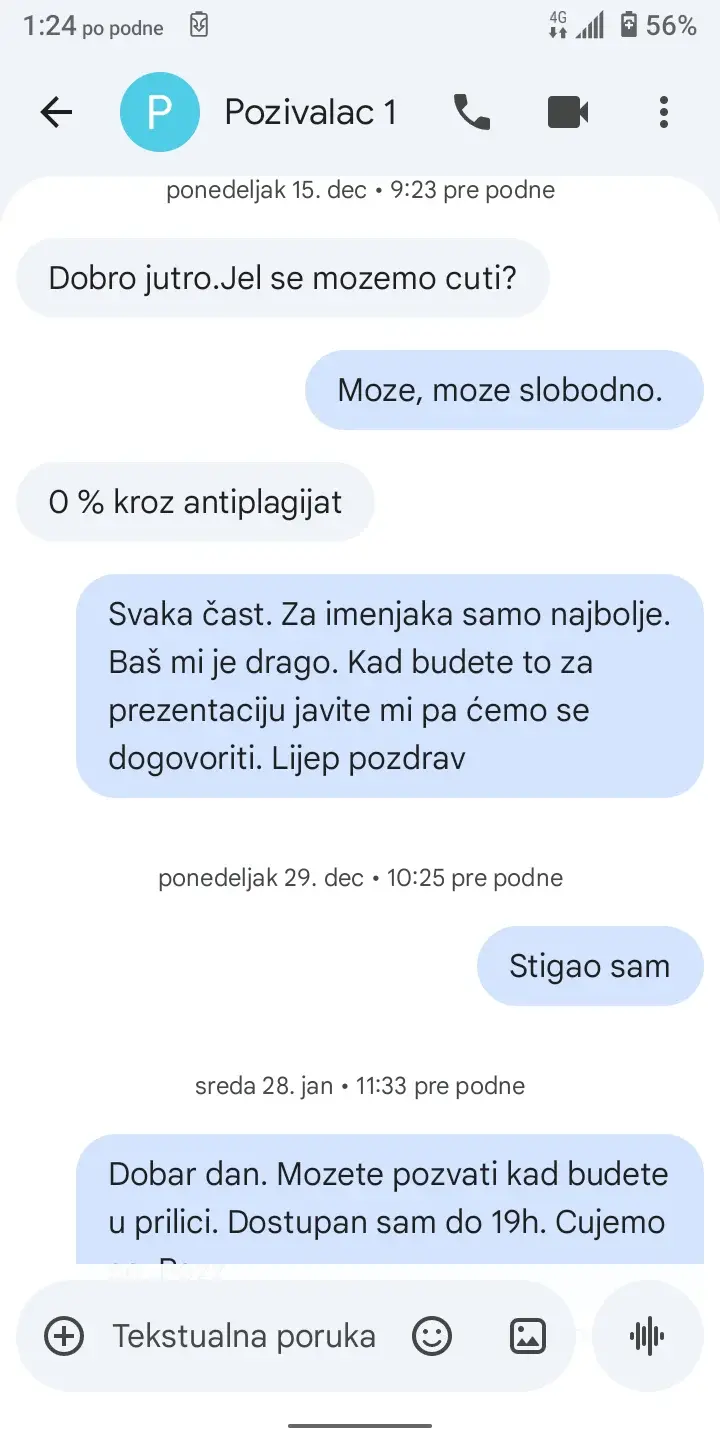 Iskustvo korisnika Studentskog Biroa nakon provjere plagijata