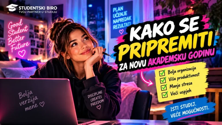 Studentica planira početak nove akademske godine za laptopom
