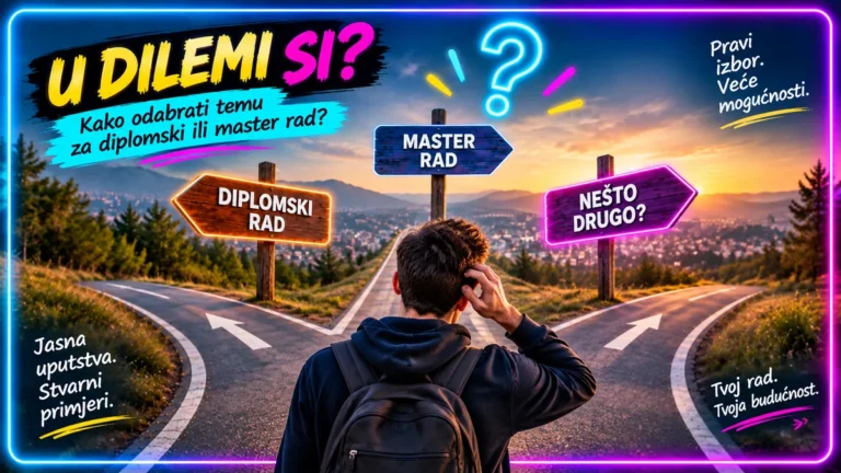 Kako odabrati temu za diplomski ili master rad