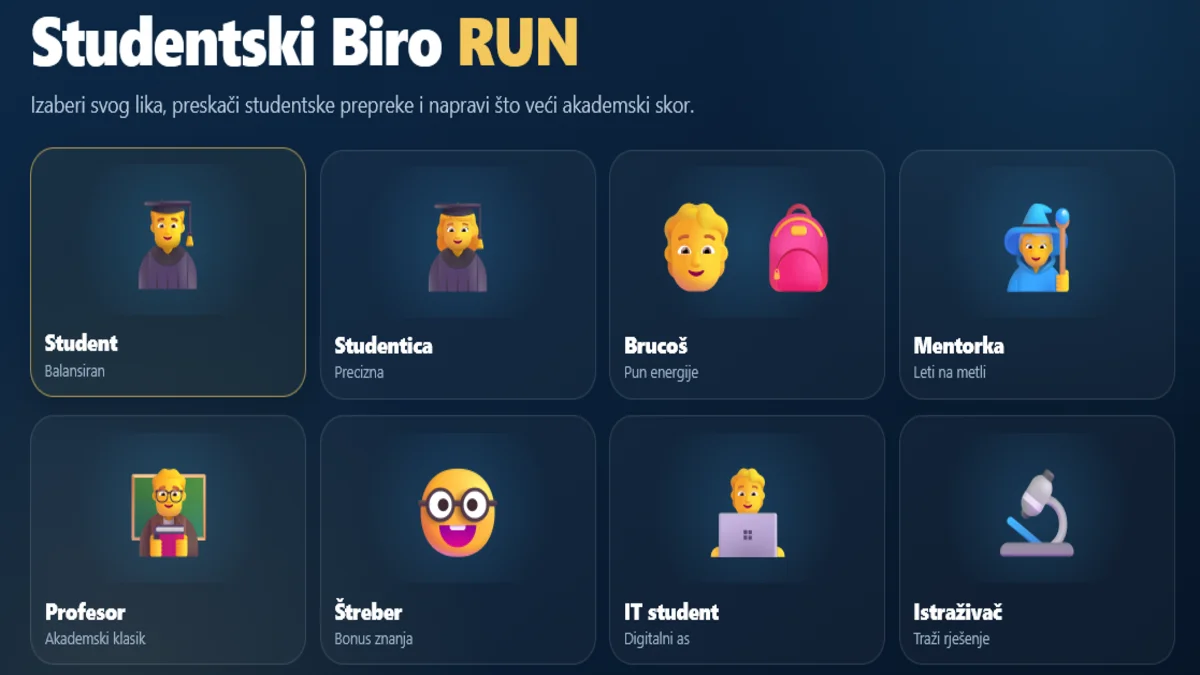 Studentska igrica Trkač – SB Runner